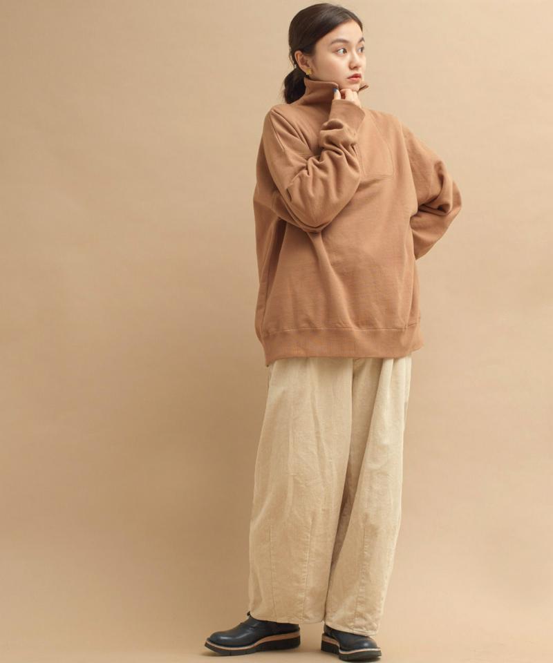 ○mat tight tension　裏毛ハーフジッププルオーバー