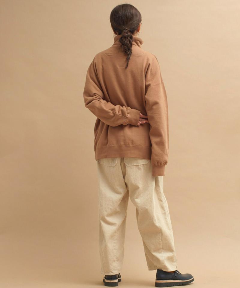 ○mat tight tension　裏毛ハーフジッププルオーバー