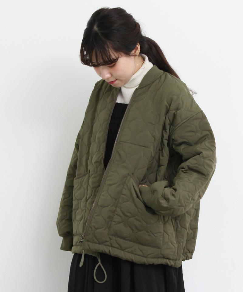○mat ミリタリーキルトブルゾン