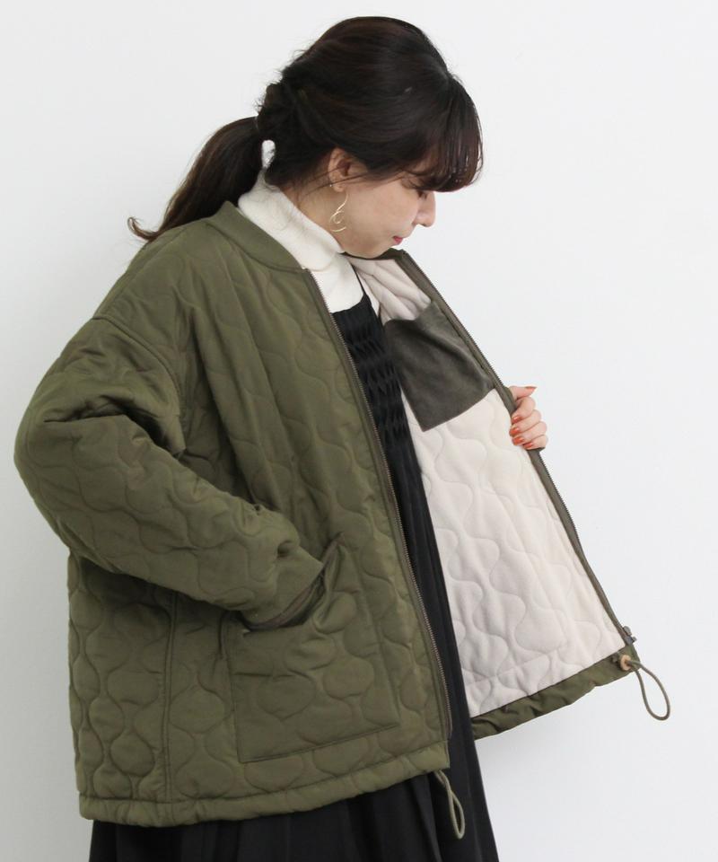 ○mat ミリタリーキルトブルゾン