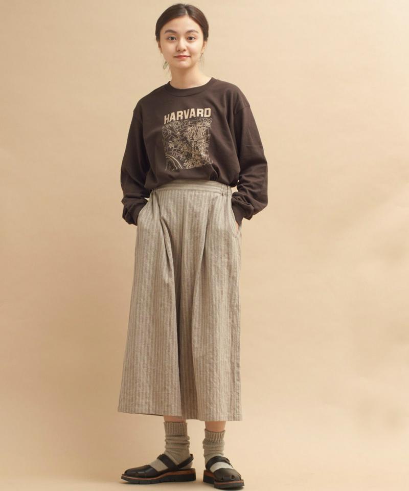 ○mat HARVARDﾞプリントロングスリーブTシャツ