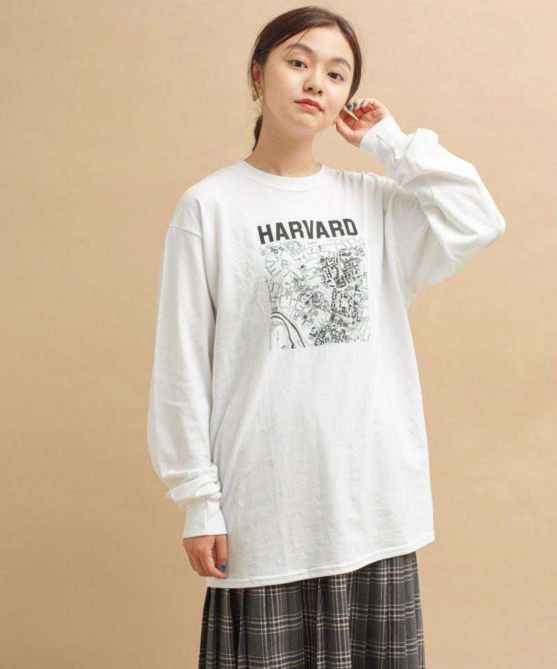 ○mat HARVARDﾞプリントロングスリーブTシャツ