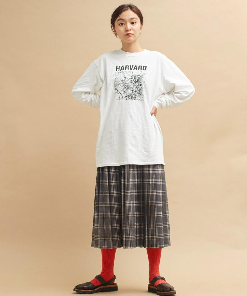 ○mat HARVARDﾞプリントロングスリーブTシャツ