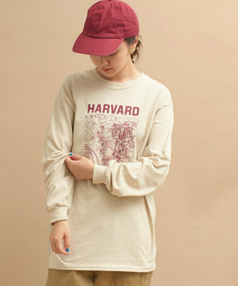 ○mat HARVARDﾞプリントロングスリーブTシャツ