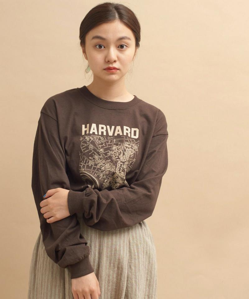 ○mat HARVARDﾞプリントロングスリーブTシャツ