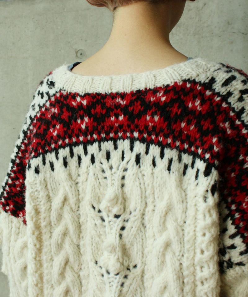 ○フェアアイルハンドニットロングカーディガン