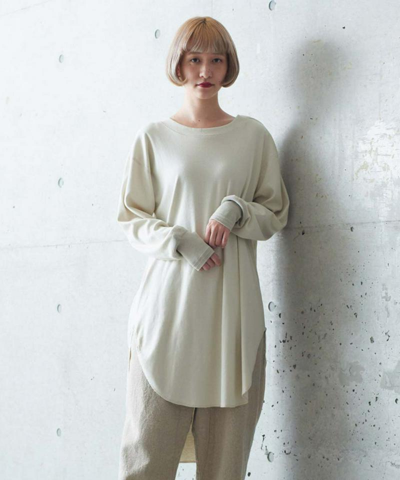 ○20フライス起毛 肩ボタンロングプルオーバー（cardo fabrica）