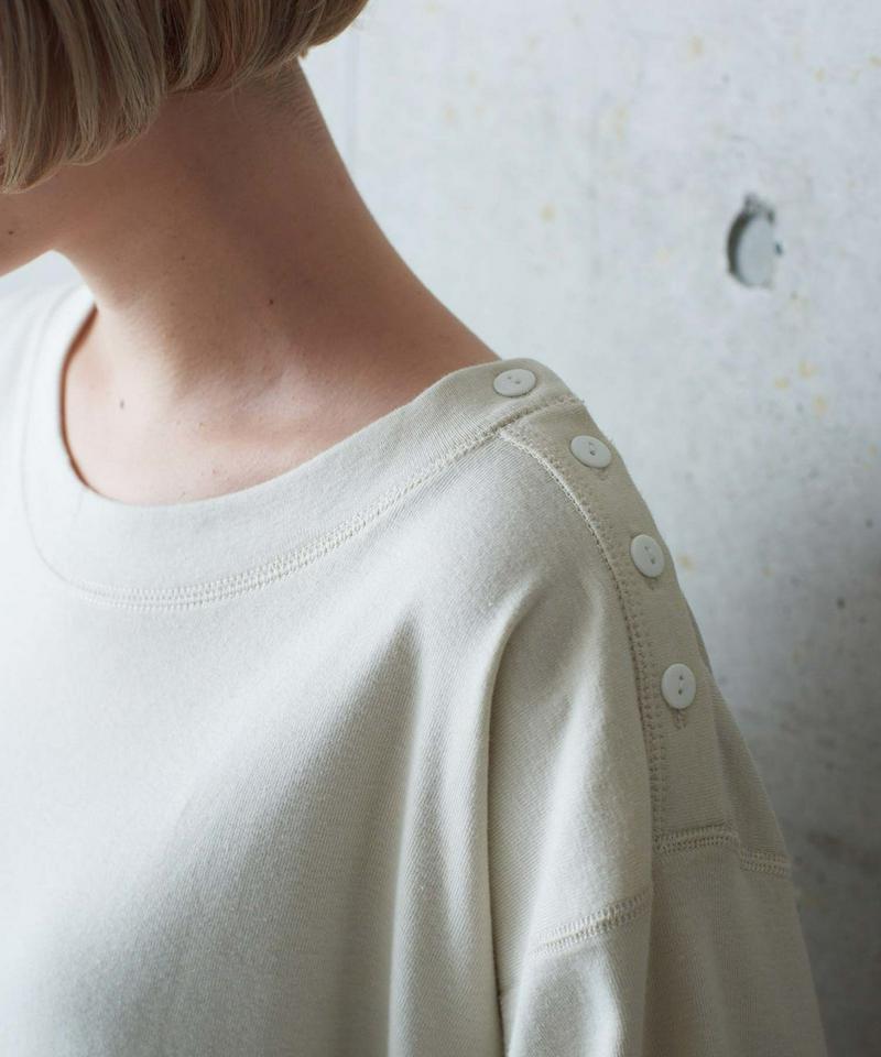 ○20フライス起毛 肩ボタンロングプルオーバー（cardo fabrica）