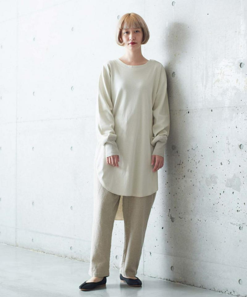 ○20フライス起毛 肩ボタンロングプルオーバー（cardo fabrica）