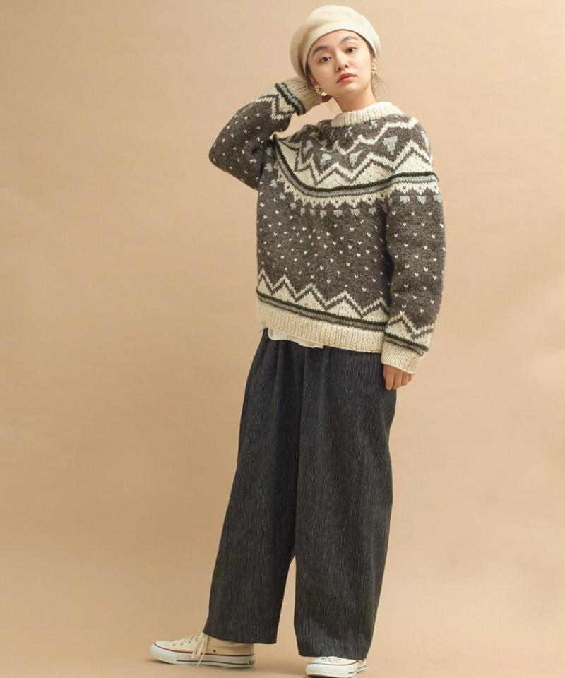 ○mat　ネパールハンドニット求心JQ　プルオーバー
