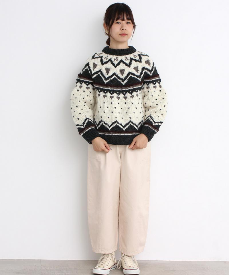 ○mat　ネパールハンドニット求心JQ　プルオーバー