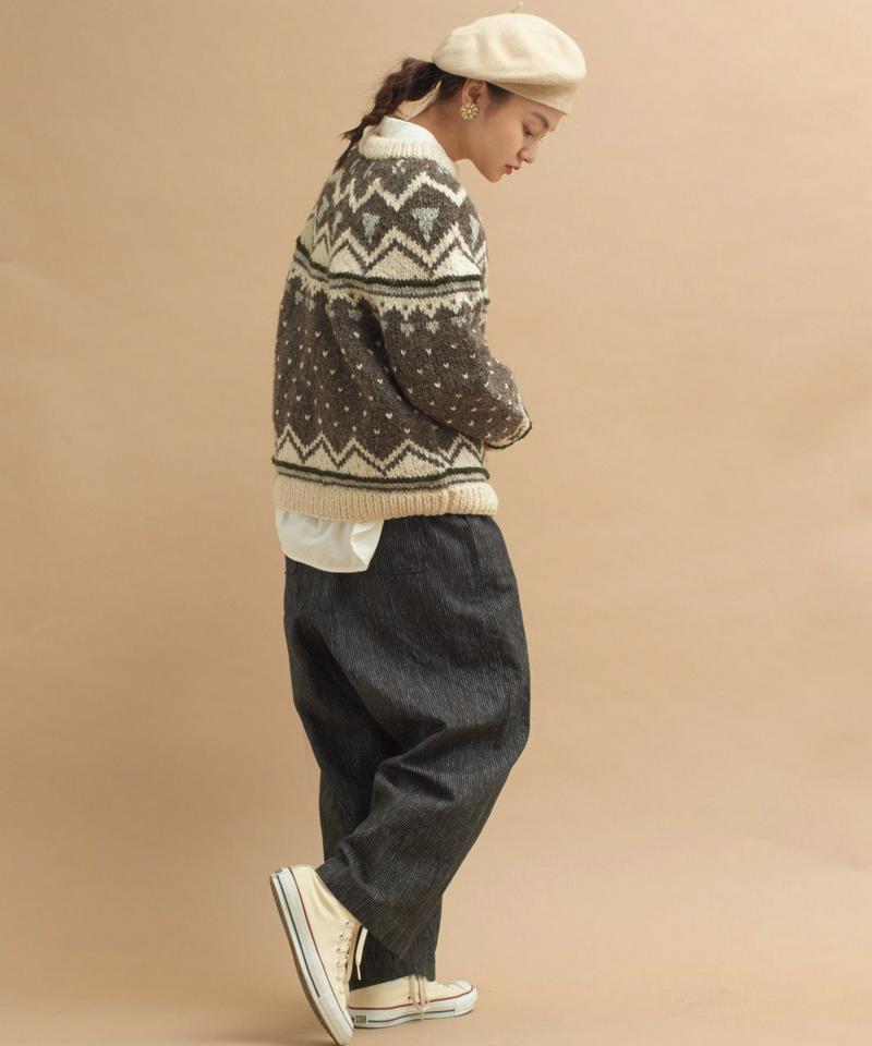 ○mat　ネパールハンドニット求心JQ　プルオーバー