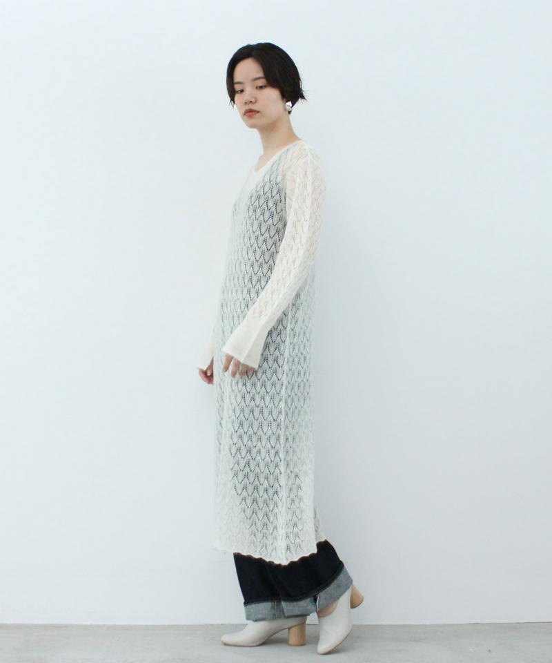 ○キッドモヘア長袖マキシワンピース