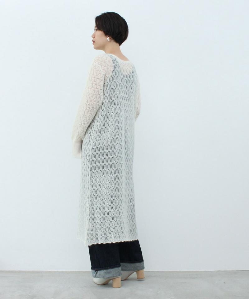 ○キッドモヘア長袖マキシワンピース