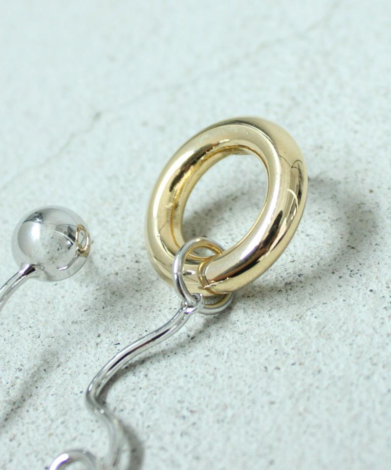 手曲げワイヤー　アシメピアス