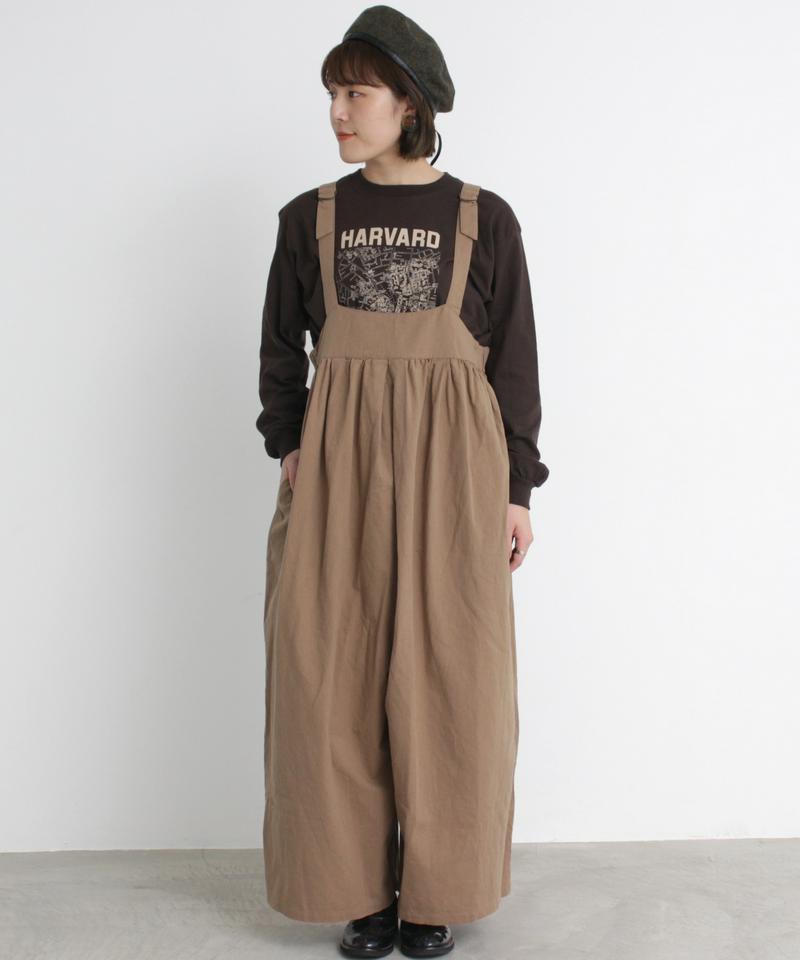 ○mat 綿麻ライトキャンバス　ゆったりサロペット