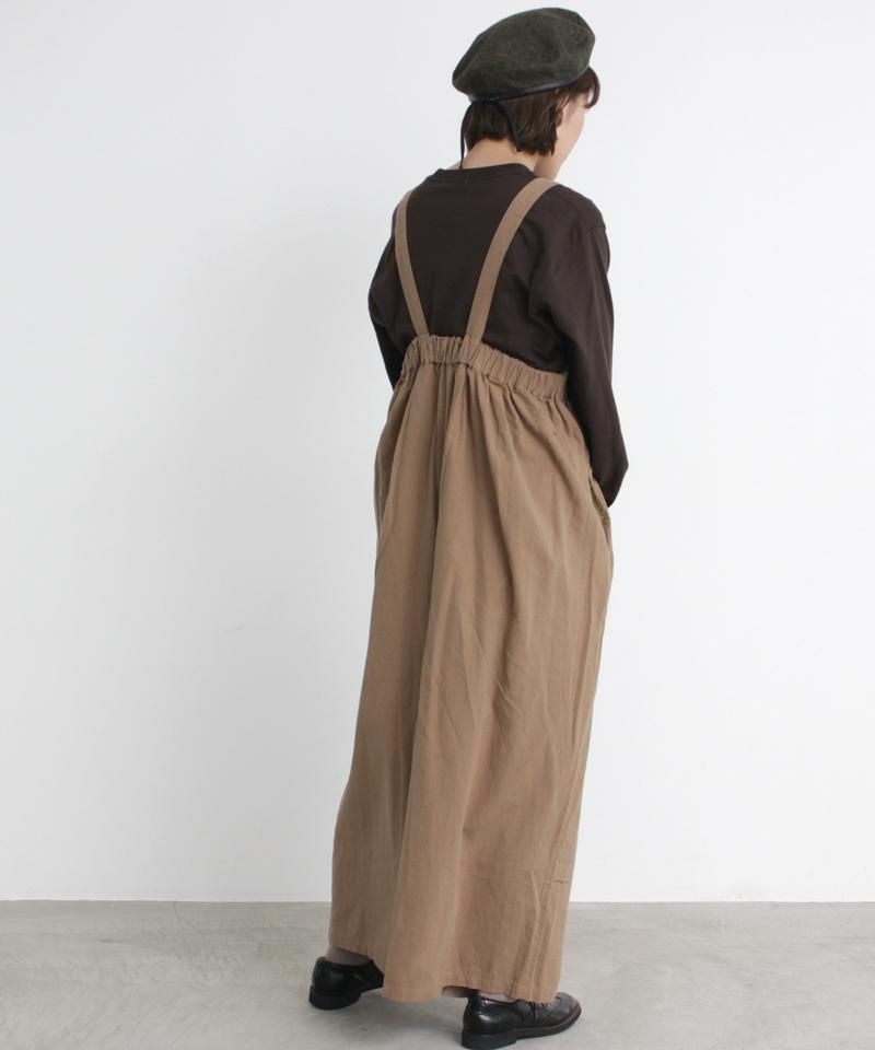 ○mat 綿麻ライトキャンバス　ゆったりサロペット