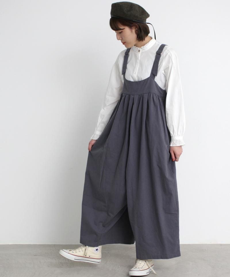 ○mat 綿麻ライトキャンバス　ゆったりサロペット
