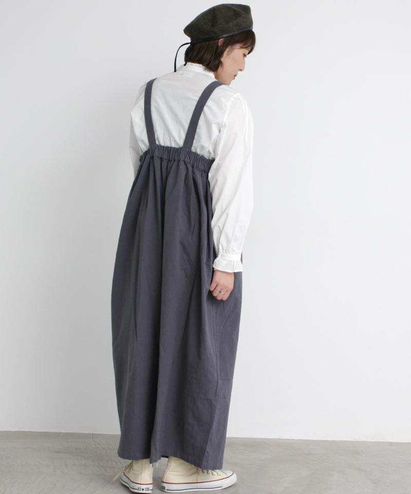 ○mat 綿麻ライトキャンバス　ゆったりサロペット