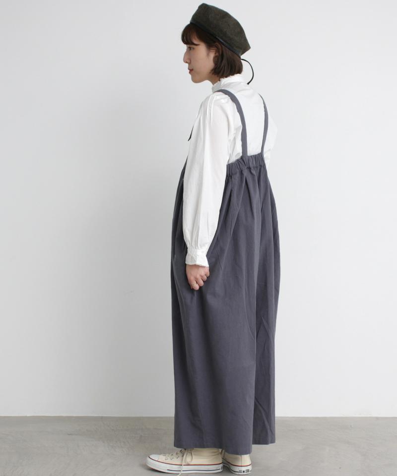 ○mat 綿麻ライトキャンバス　ゆったりサロペット