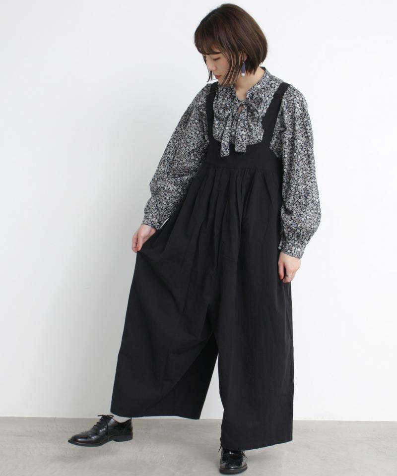 ○mat 綿麻ライトキャンバス　ゆったりサロペット