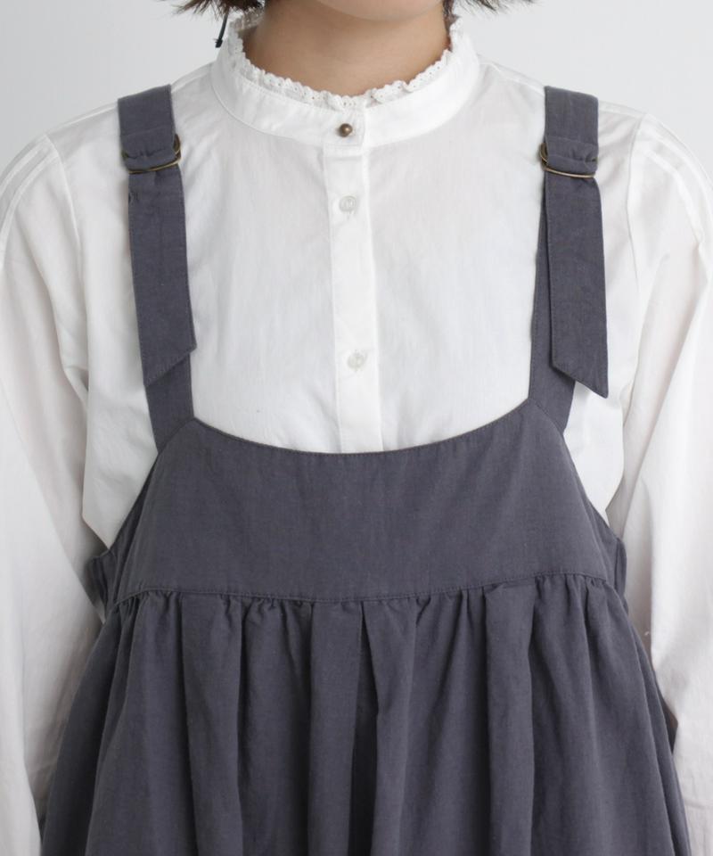 ○mat 綿麻ライトキャンバス　ゆったりサロペット