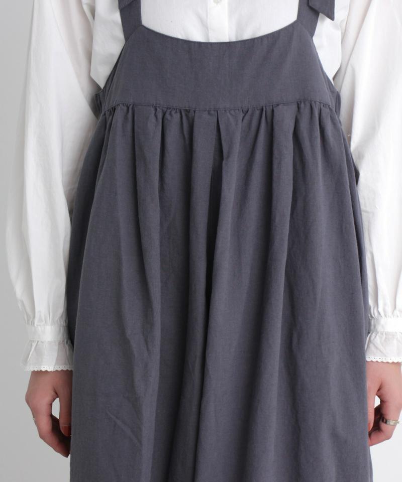 ○mat 綿麻ライトキャンバス　ゆったりサロペット