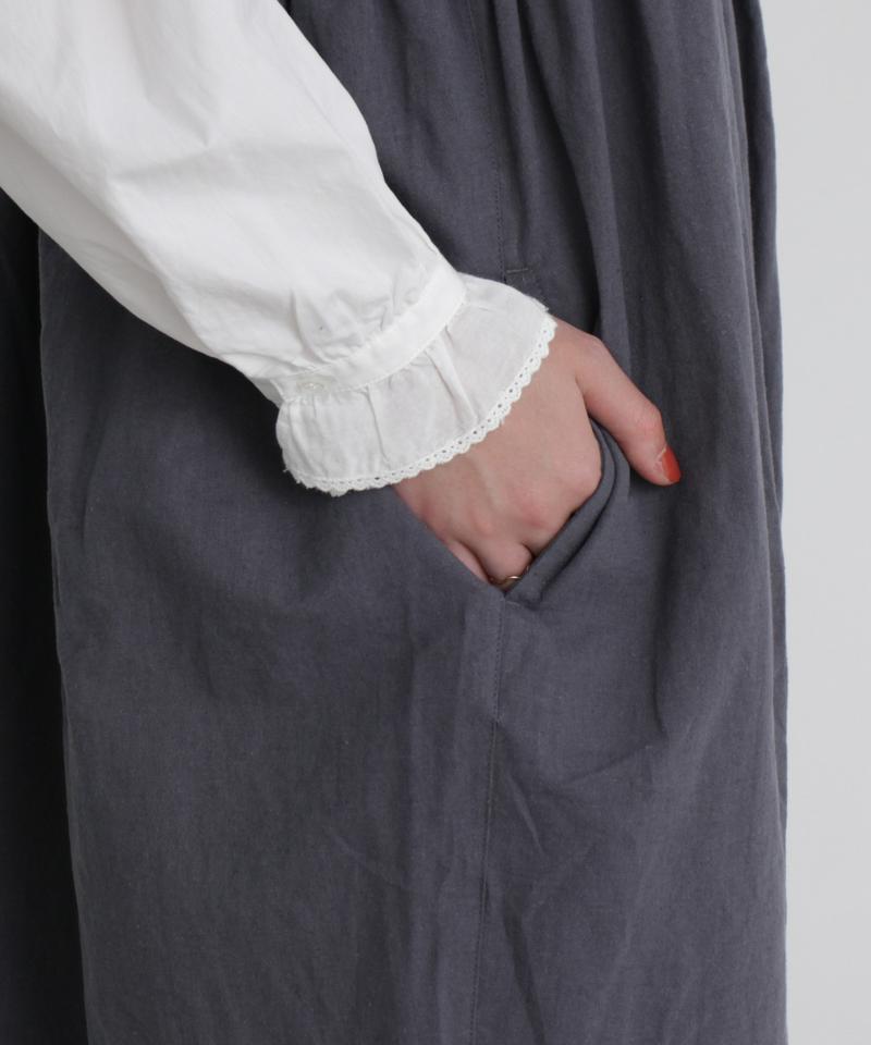 ○mat 綿麻ライトキャンバス　ゆったりサロペット