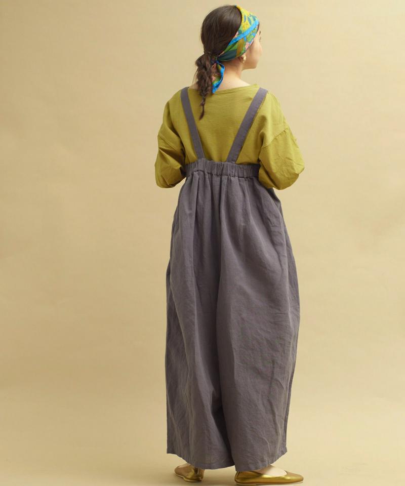 ○mat 綿麻ライトキャンバス　ゆったりサロペット