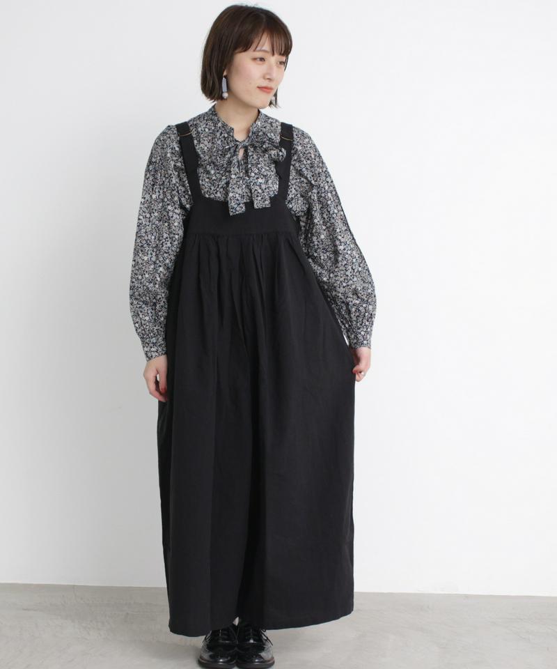 ○mat 綿麻ライトキャンバス　ゆったりサロペット