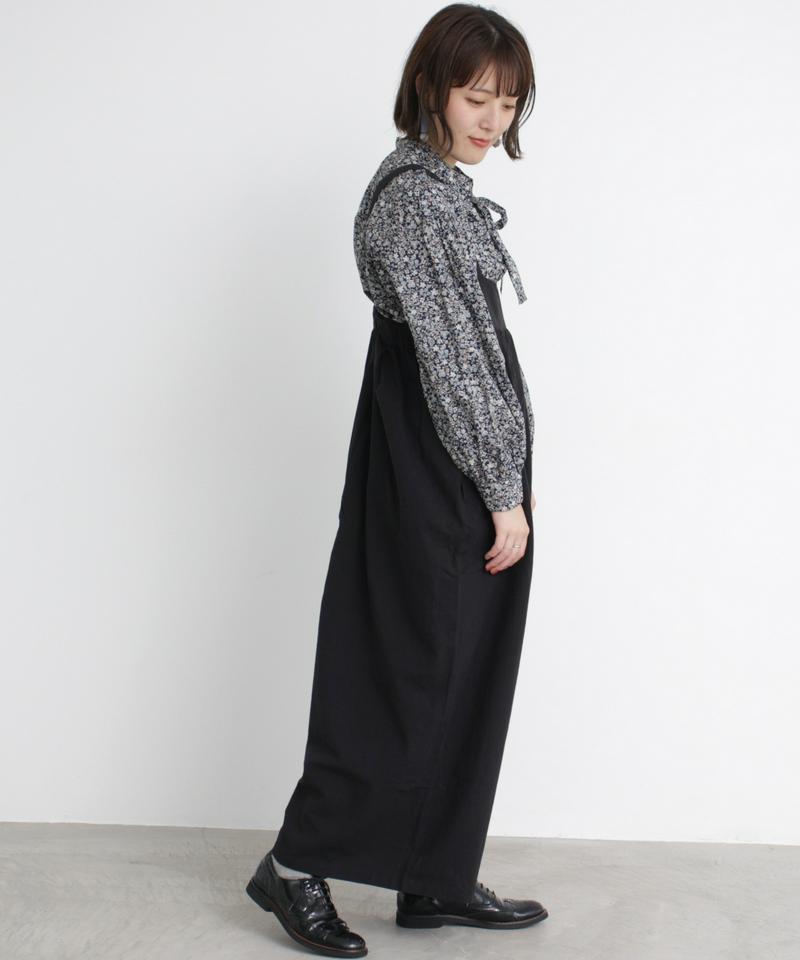 ○mat 綿麻ライトキャンバス　ゆったりサロペット