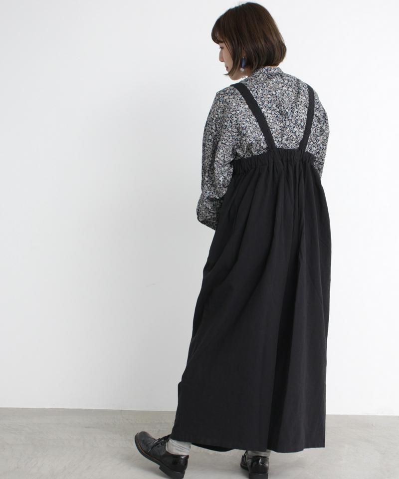 ○mat 綿麻ライトキャンバス　ゆったりサロペット