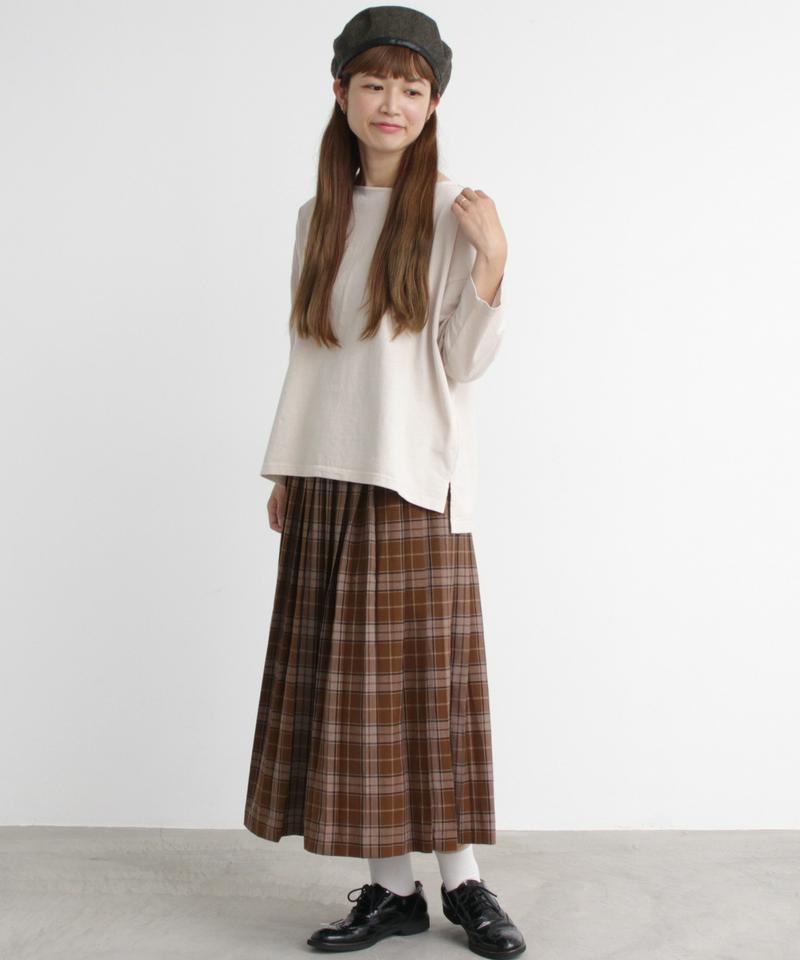 ○mat USAコットン　18/-製品染7分袖プルオーバー