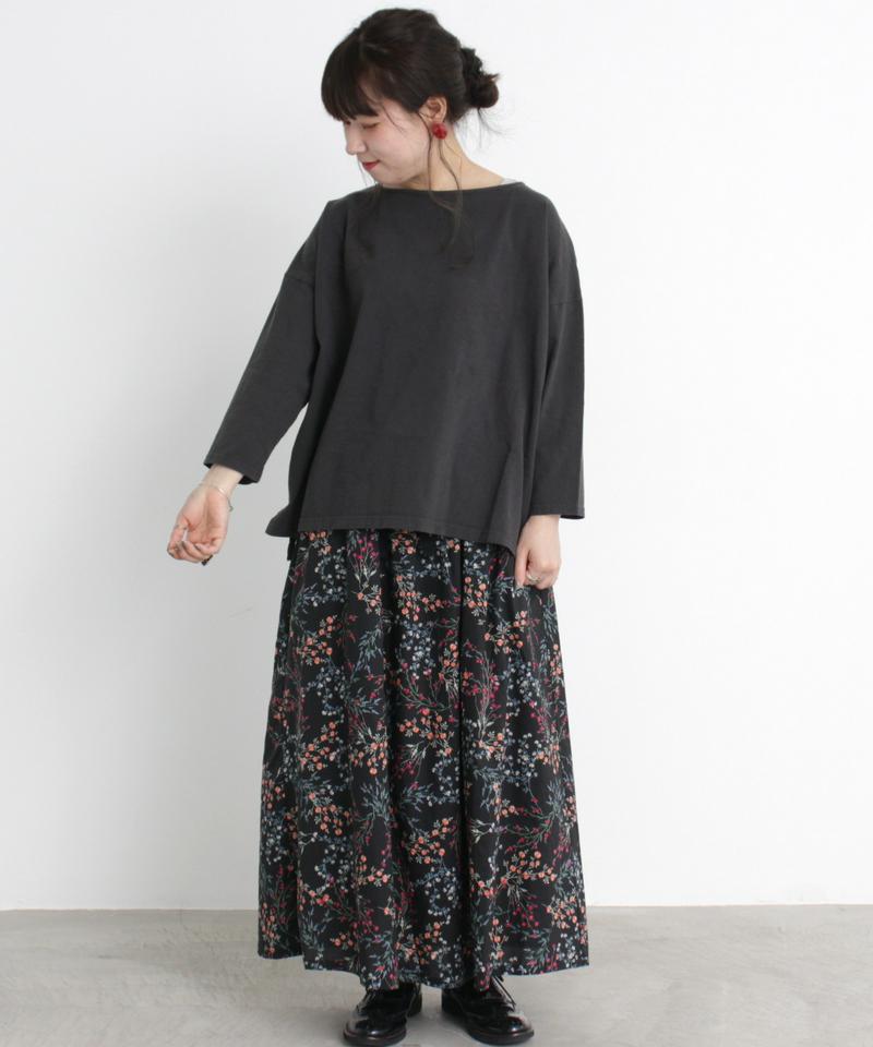○mat USAコットン　18/-製品染7分袖プルオーバー