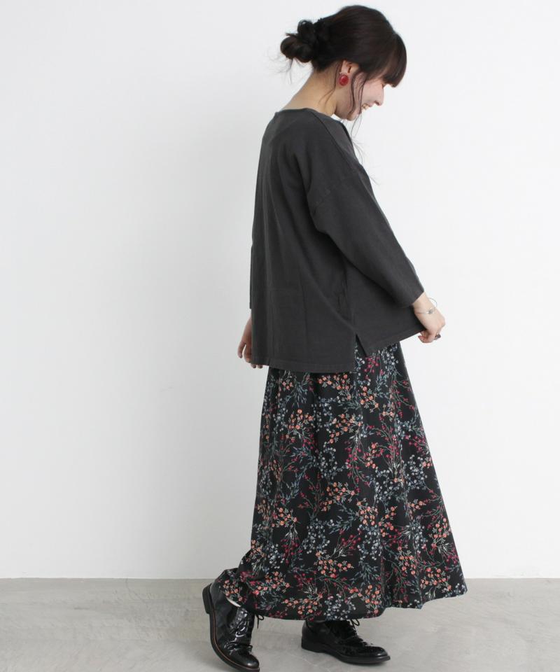 ○mat USAコットン　18/-製品染7分袖プルオーバー