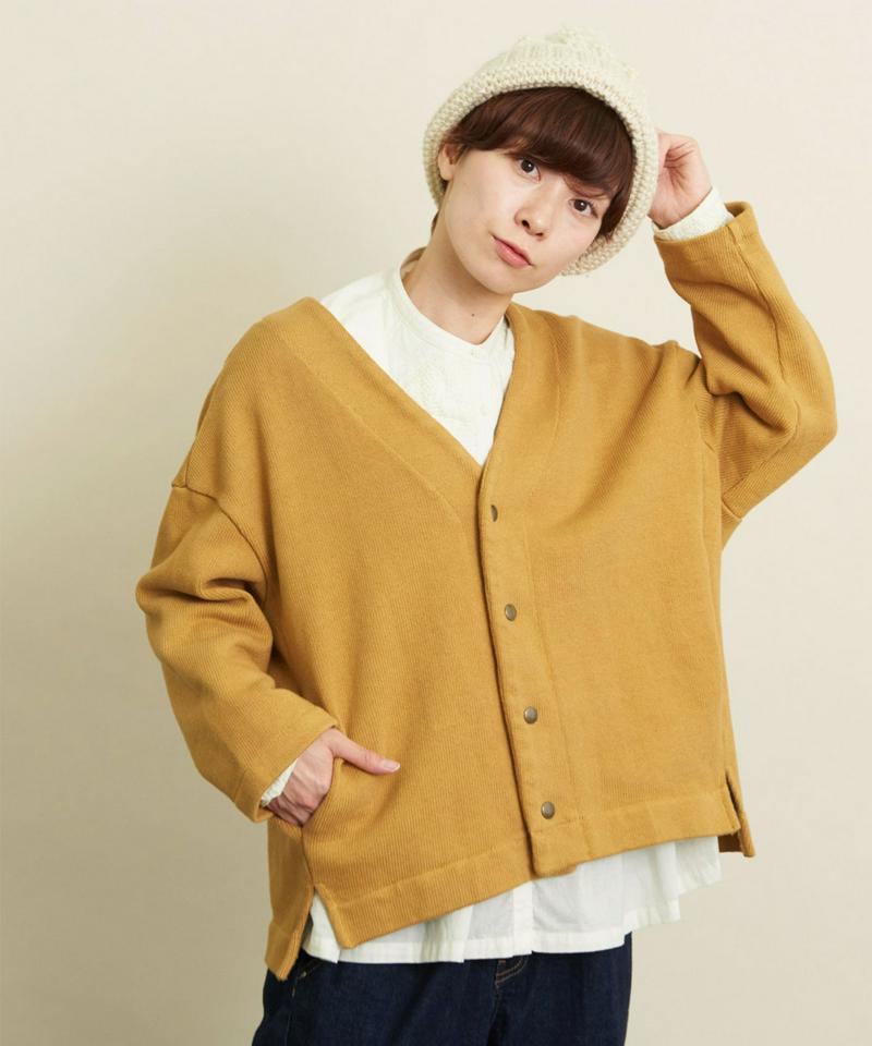 ○ヘビー天竺　Vあきカーディガン