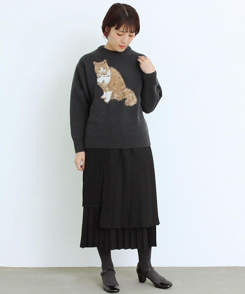 〇eiπe　ラムナイロン　ジャカード アメショプルオーバー