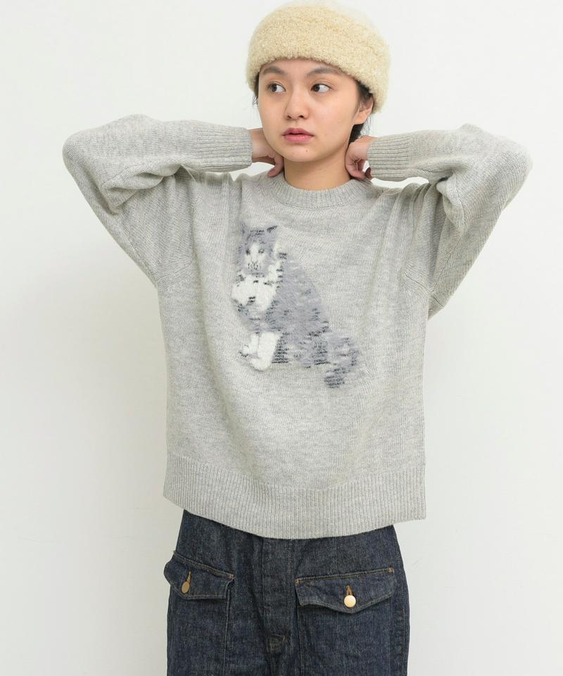 〇eiπe　ラムナイロン　ジャカード アメショプルオーバー