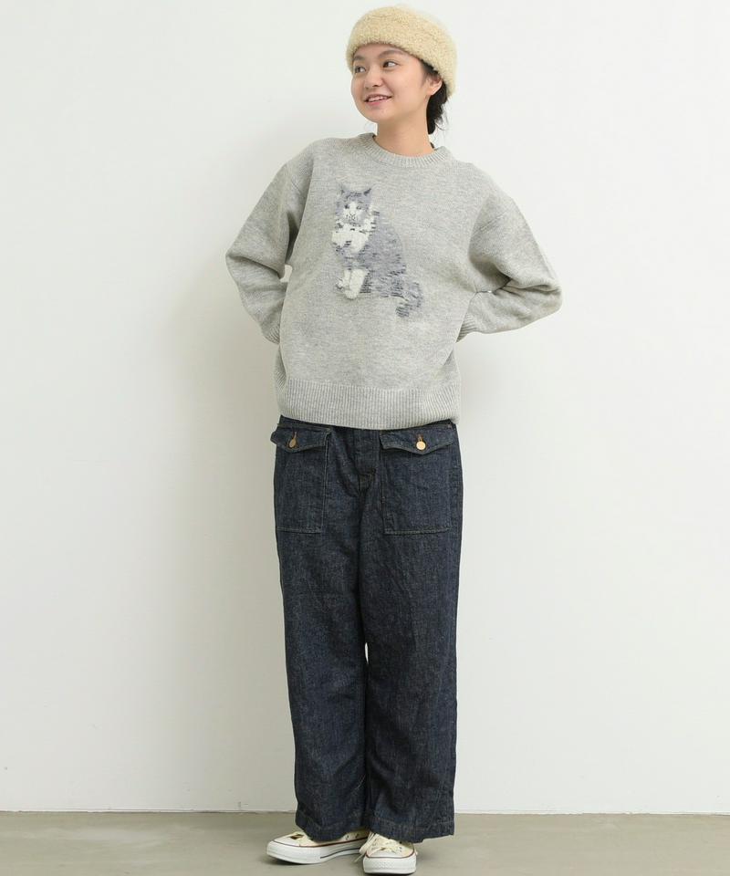 〇eiπe　ラムナイロン　ジャカード アメショプルオーバー