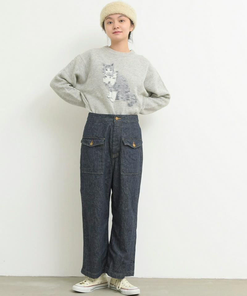 〇eiπe　ラムナイロン　ジャカード アメショプルオーバー