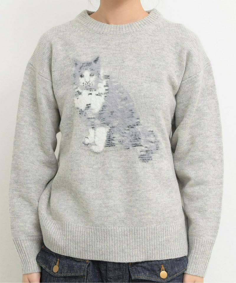 〇eiπe　ラムナイロン　ジャカード アメショプルオーバー