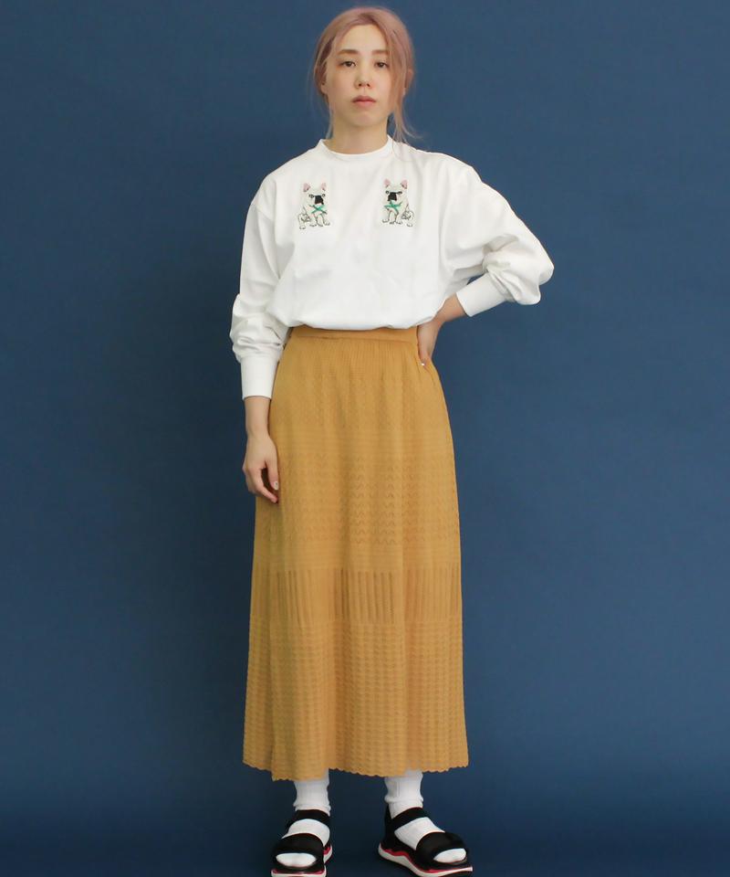 〇eiπe　フレンチブルドッグ/ボブくん刺繍　ロンTee