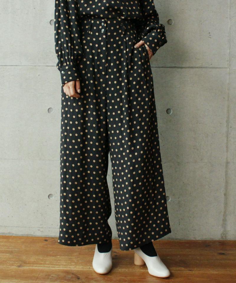 ○Ace/Cドットジャカードタックワイドパンツ