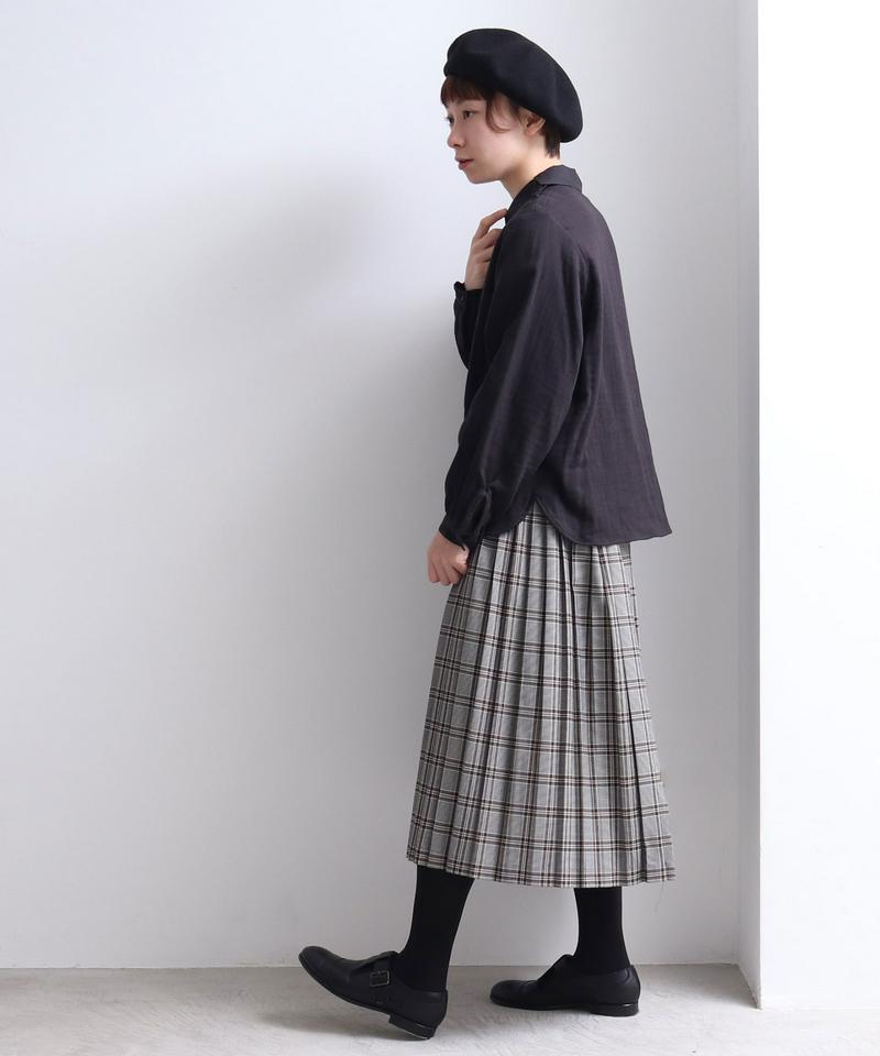 ○トリプルガーゼ　ツヤ切り替えブラウス