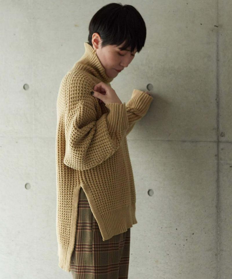 ○2/16Cotton/acrylicrylicタック編みプルオーバー