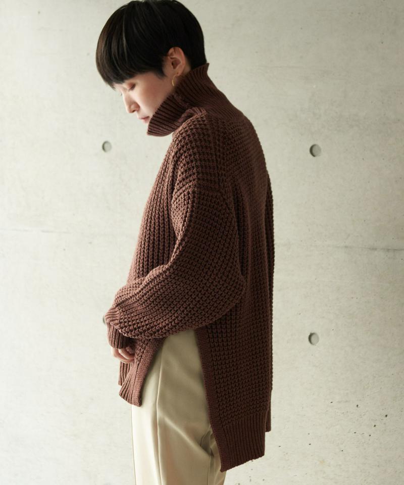 ○2/16Cotton/acrylicrylicタック編みプルオーバー