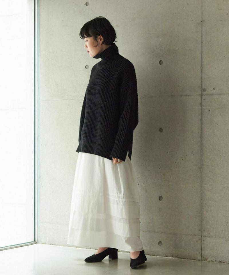 ○2/16Cotton/acrylicrylicタック編みプルオーバー