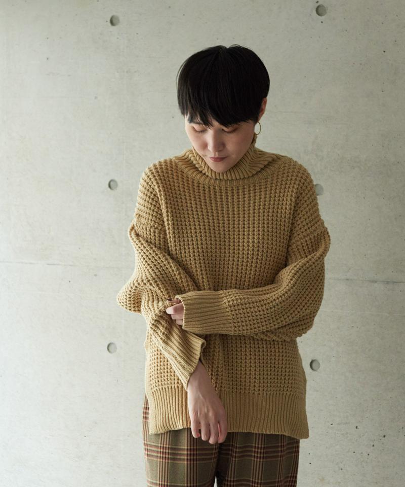 ○2/16Cotton/acrylicrylicタック編みプルオーバー