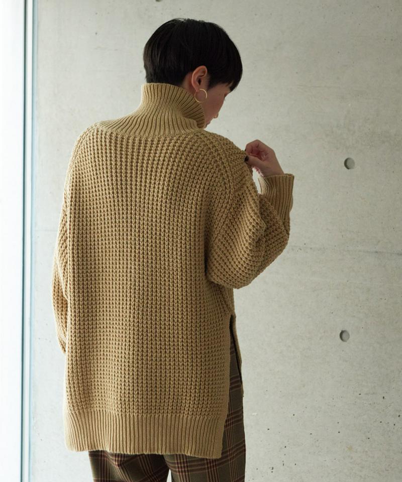 ○2/16Cotton/acrylicrylicタック編みプルオーバー