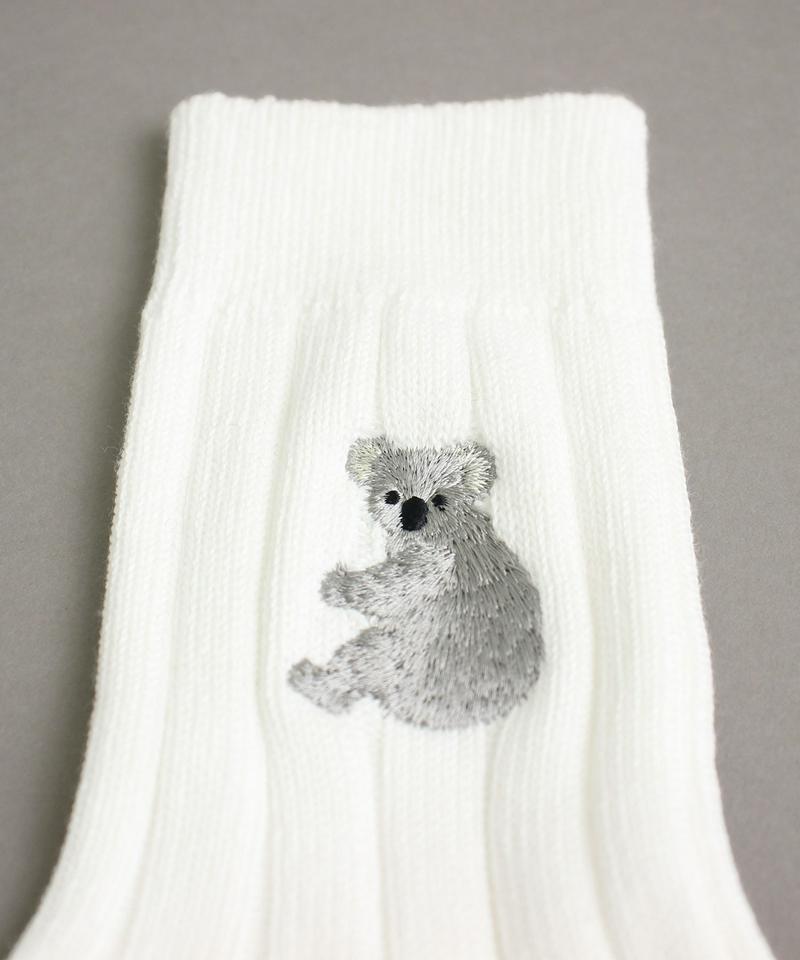 〇eiπe　koala刺繍　リブソックス